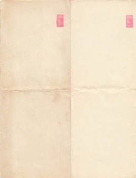 Victoria Australia Half Penny on reply postal stationery letter *