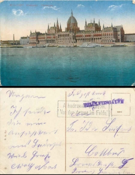 KuK field post  Felülvizsgalva From the army in the field around 1918