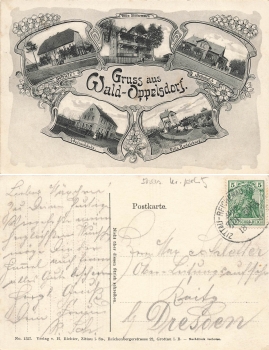 Forest Oppelsdorf Silesia Train Station School Inn Opolno Zdrój around 1905