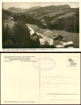 Walserschanz ehm. Austrian border inn * around 1940