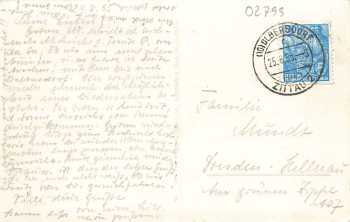 02799 Waltersdorf Oberlausitz mit Lausche o 1955