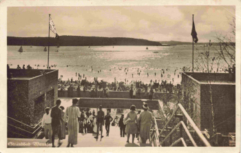Wannsee Berlin Strandpark alte Ansichtskarte  um 1950