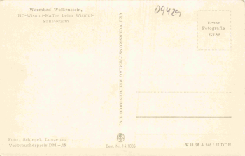 Warmbad Wolkenstein Erzgebirge Cafe * 1957