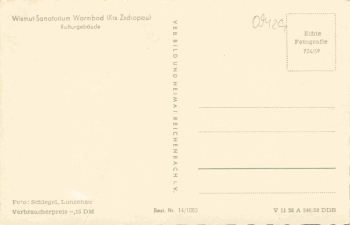 Warmbad Wolkenstein Erzgebirge Kulturgebäude * 1959