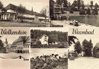 Warmbad Wolkenstein Erzgebirge Mehrbildkarte o 1968