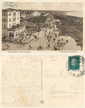 Warnemuende Bismarck Promenade o 6.7.1930