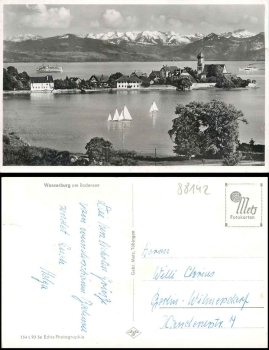 88142 Wasserburg Bodensee gebr. ca. 1950