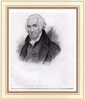 Watt James original steel engraving around 1830