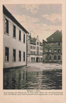 Weida Thüringen Hochwasser Katastrophe 1924 Schlossstrasse * 1924