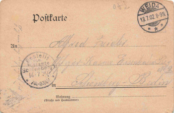Weida Thüringen Schützenhaus Litho o 1902