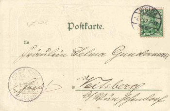 Weida Thüringen Schloss Osterburg Prägelitho o 1902