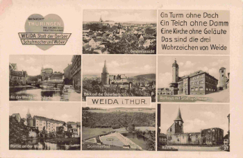Weida Thüringen Mehrbildkarte * um 1940