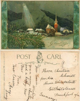 Weihnachten Goldschnittkarte o um 1910 Verlag Wildt & Kray
