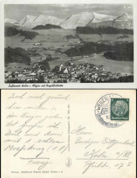 87559 Weiler im Allgau mit Nagelfluhkette o 16.8.1938