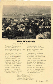01689 Weinboehla song card by Anselmo Mueller * around 1930