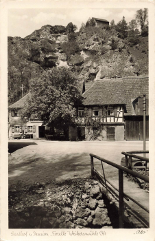 96260 Weismain Weihersmühle Gasthaus Forelle * um 1960