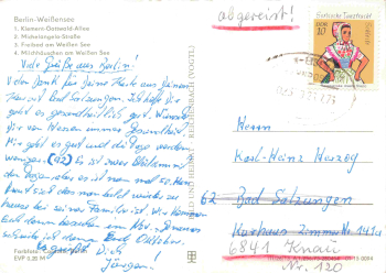 Weißensee Berlin Mehrbildkarte o 1976