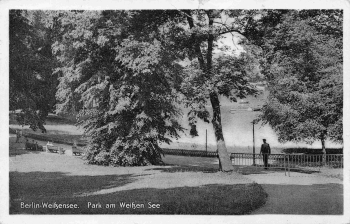 Weißensee Berlin Park am Weißen See alte Ansichtskarte o 1962