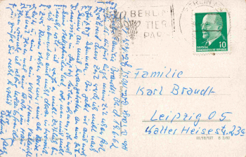 Weißensee Berlin Park am Weißen See alte Ansichtskarte o 1962
