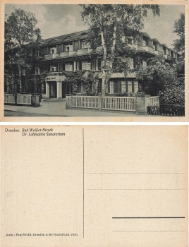Weisser Hirsch Dresden Dr Lahmanns Sanatorium * um 1940