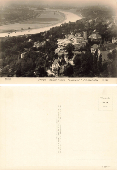 Weisser Hirsch Dresden Luisenhof aerial photograph * 1957 Hahn-Foto Publishing House 10275