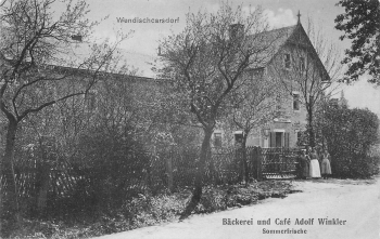 01734 Wendich Karsdorf Rabenau Bäckerei und Cafe Adolf Winkler o 1911