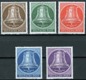 Westberlin Michel 91-100 ** Männer aus der Geschichte Berlins postfrischWestberlin Michel 101-105 ** Freiheitsglocke mitte postfrisch