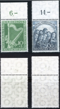 West Berlin Michel 72-73 ** Berlin Philharmonic mint never hinged