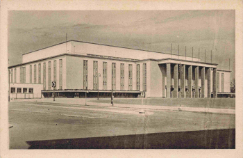 Westend Berlin Deutschlandhale alte Ansichtskarte * um 1935