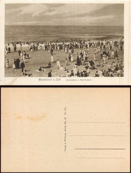 Westerland Sylt Strandleben am Familienbad *ca. 1930