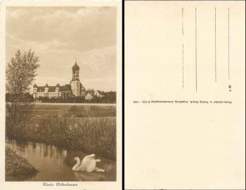 89358 Wettenhausen, monastery with swan * approx. 1940
