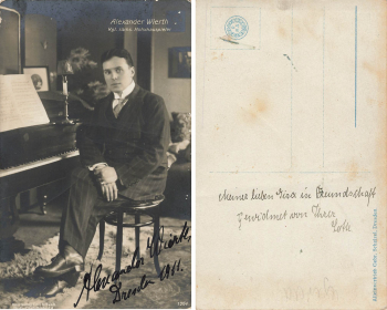 Wierth Alexander court actor Dresden original autograph 1911