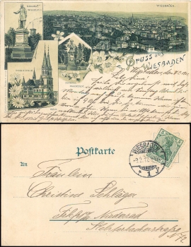 Wiesbaden Litho AK o 02/09/1912