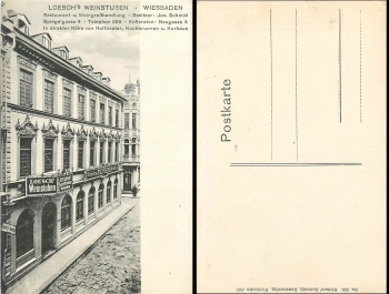 Wiesbaden Loeschs Weinstuben Spiegelgasse *ca. 1907