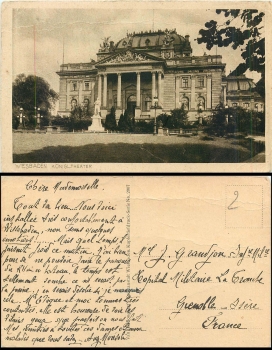 Wiesbaden Königl. Theater gebr. ca. 1920