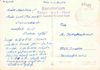 Wiesenbad Sanatorium Robert-Koch-Haus o 1967