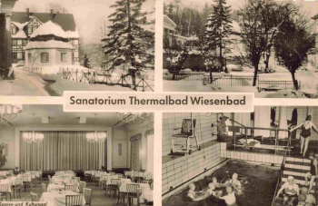 Wiesenbad Sanatorium Mehrbildkarte o 1960