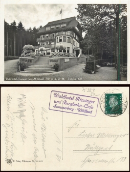 75323 Wildbad Waldhotel Sommerberg Wildbad o 16.6.1931
