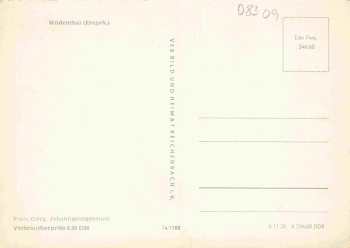 Wildenthal Eibenstock Erzgebirge * 1960