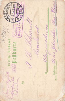 01723 Wilsdruff Gasthof zur Guten Quelle Postzenzur 1. WK Colmar o 1916