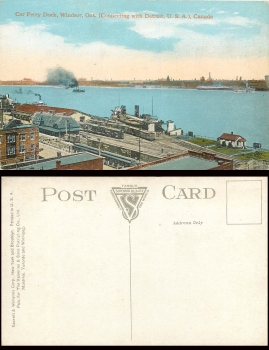Canada Windsor Ontario Car Ferry Dock *ca.1930