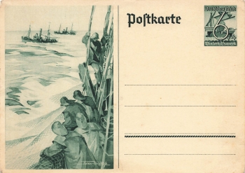 Winter relief organization WHW postal stationery P266 Fishermen on the high seas *
