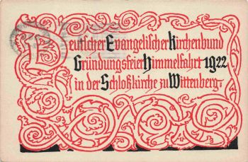 06886 Wittenberg Evangelischer Kirchenburg Gründungsfeier 1922 Privatganzsache 39C1 o