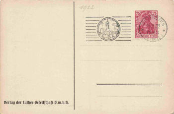 06886 Wittenberg Evangelischer Kirchenburg Gründungsfeier 1922 Privatganzsache 39C1 o