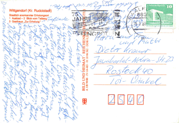 Wittgendorf Saalfeld Thüringen Mehrbildkarte o 1989