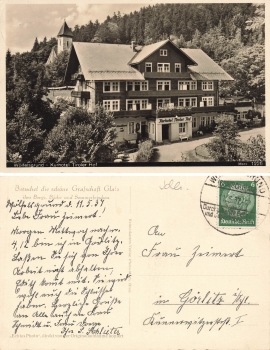 Woelfelsgrund Schlesien Hotel Tiroler Hof Grafschaft Glatz o 1937