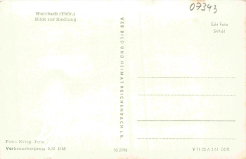 07343 Wurzbach Thüringen Siedlung * 1961