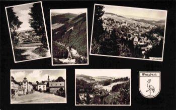 07343 Wurzbach Thüringen Mehrbildkarte * 1963