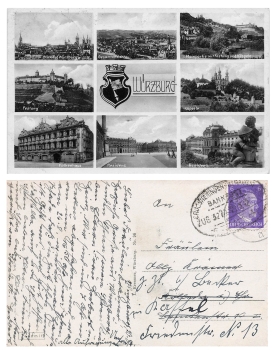 Würzburg Mehrbildkarte o ca. 1942
