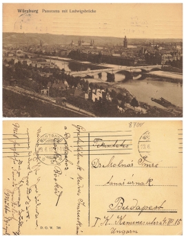 Wurzburg Ludwigsbrucke o 23.6.1912